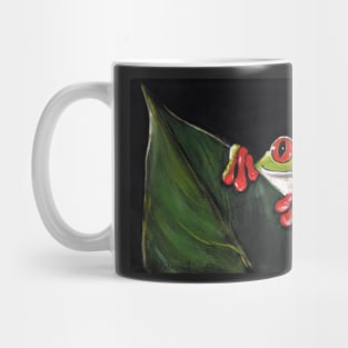 Midnight Mischief  -  Original Painting Red-Eyed Tree Frog Mug